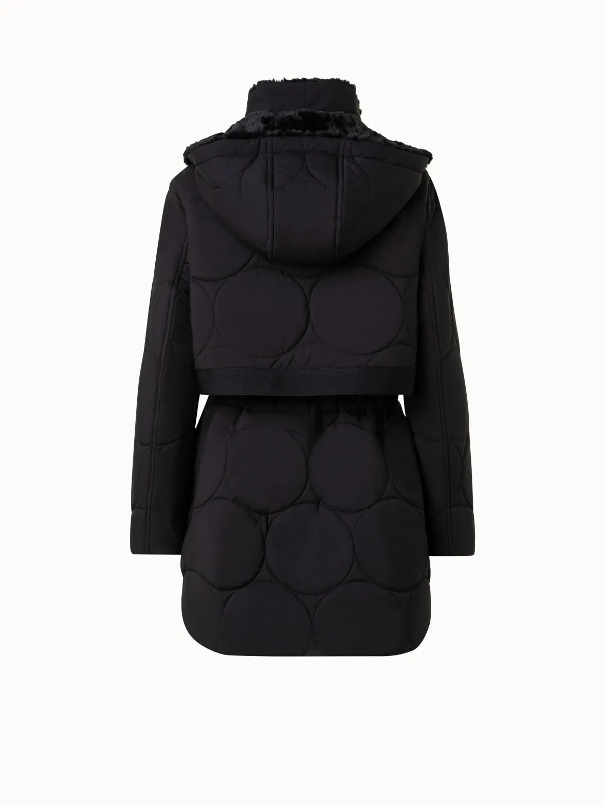 Quilted XL Dot Parka with Removable Hood