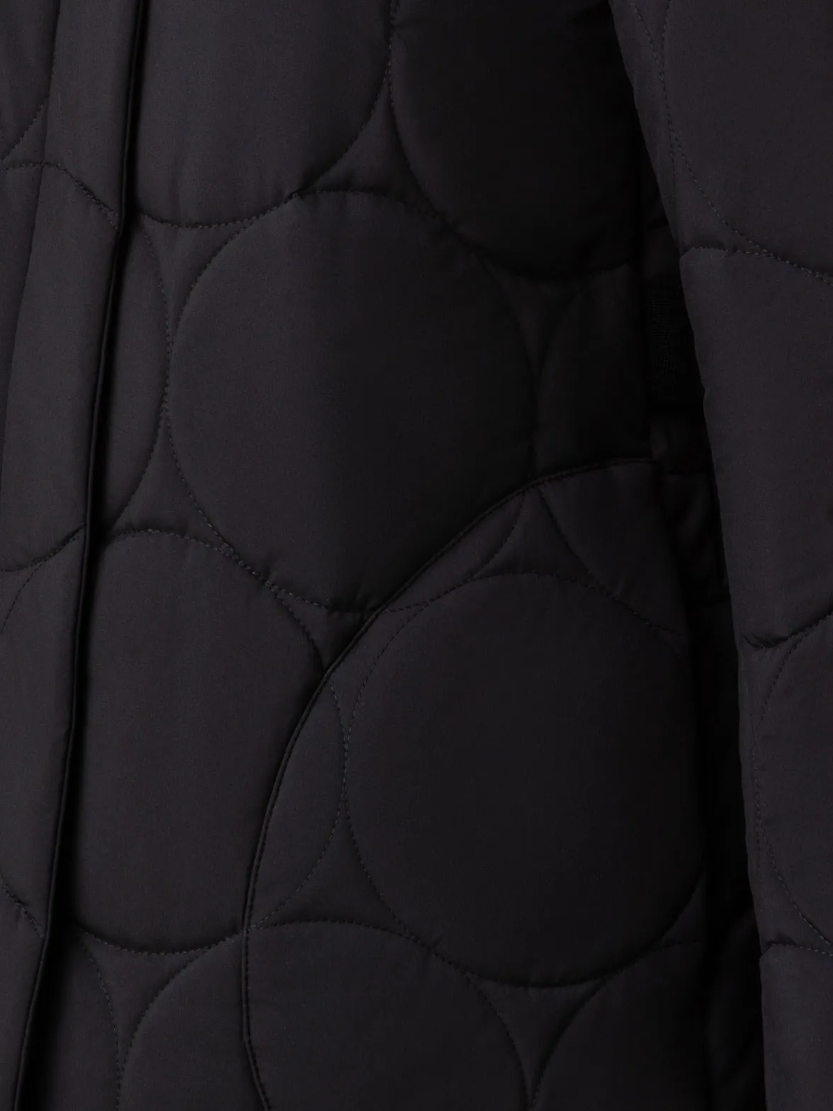 Quilted XL Dot Parka with Removable Hood