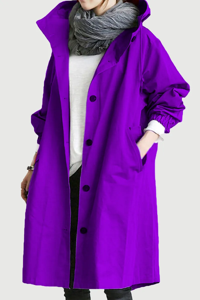 Rachel™ Water-Resistant Oversized Hooded Windbreaker
