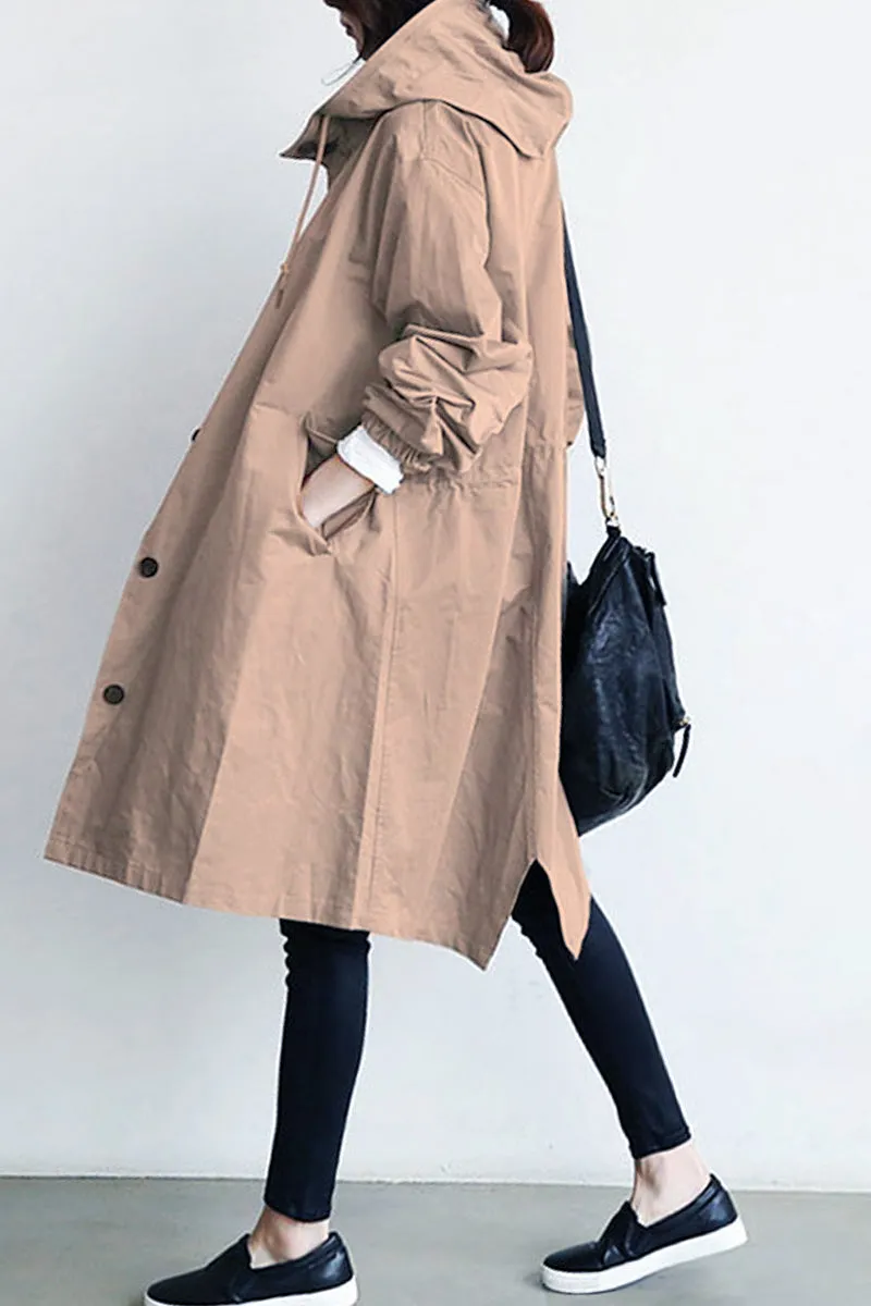 Rachel™ Water-Resistant Oversized Hooded Windbreaker