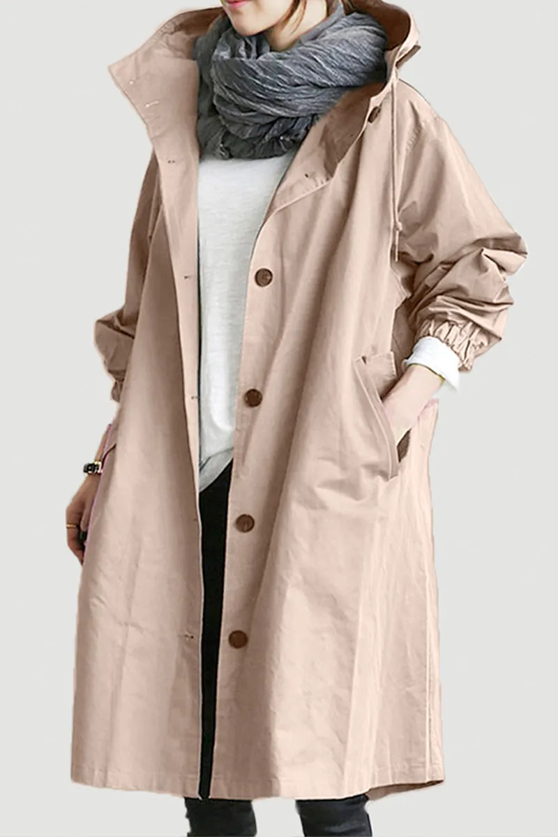 Rachel™ Water-Resistant Oversized Hooded Windbreaker