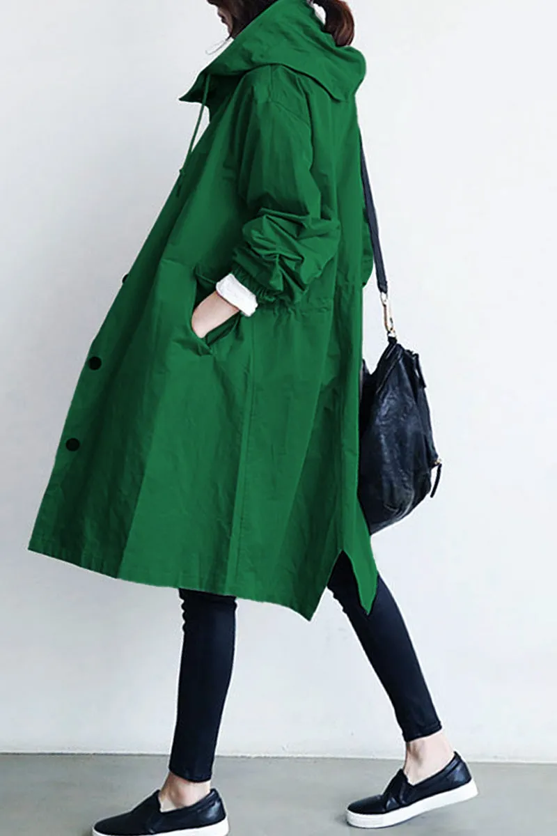 Rachel™ Water-Resistant Oversized Hooded Windbreaker