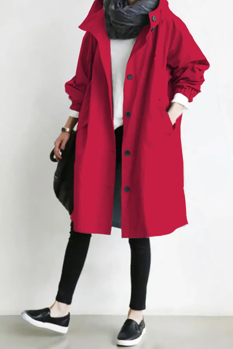 Rachel™ Water-Resistant Oversized Hooded Windbreaker