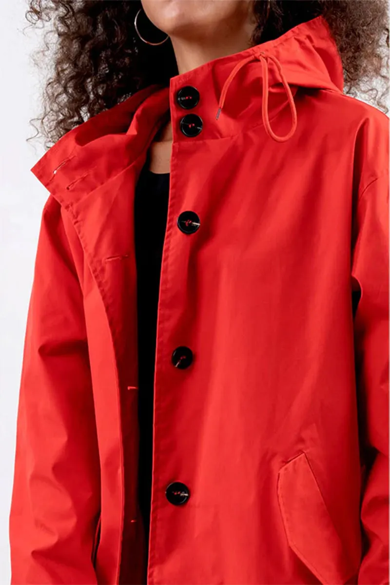 Rachel™ Water-Resistant Oversized Hooded Windbreaker