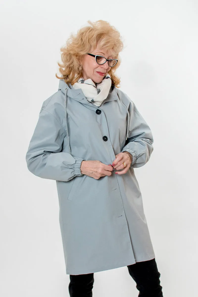 Rachel™ Water-Resistant Oversized Hooded Windbreaker