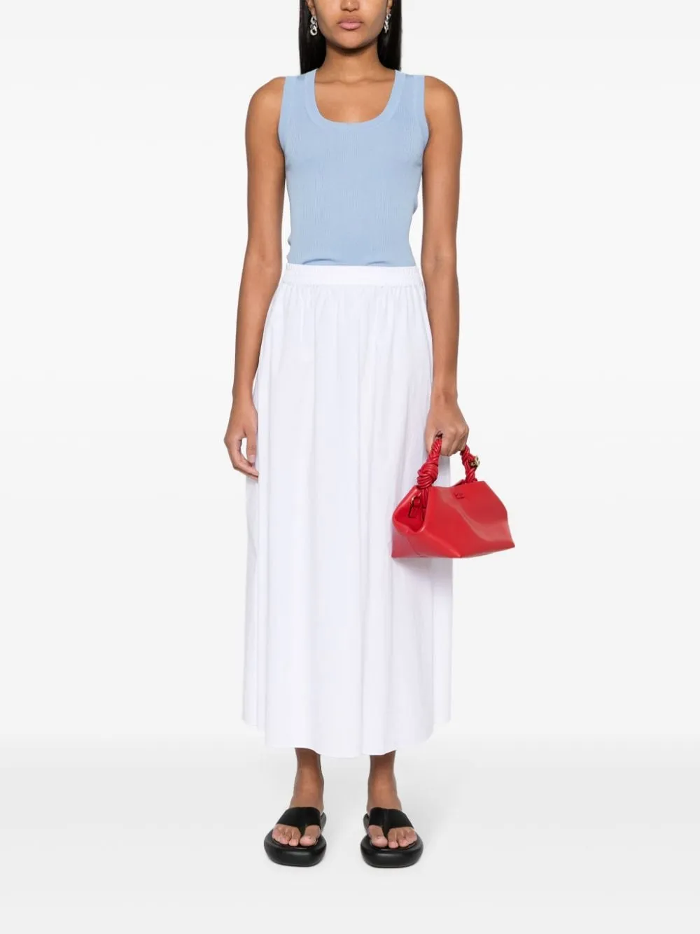 ribbed-knit tank top