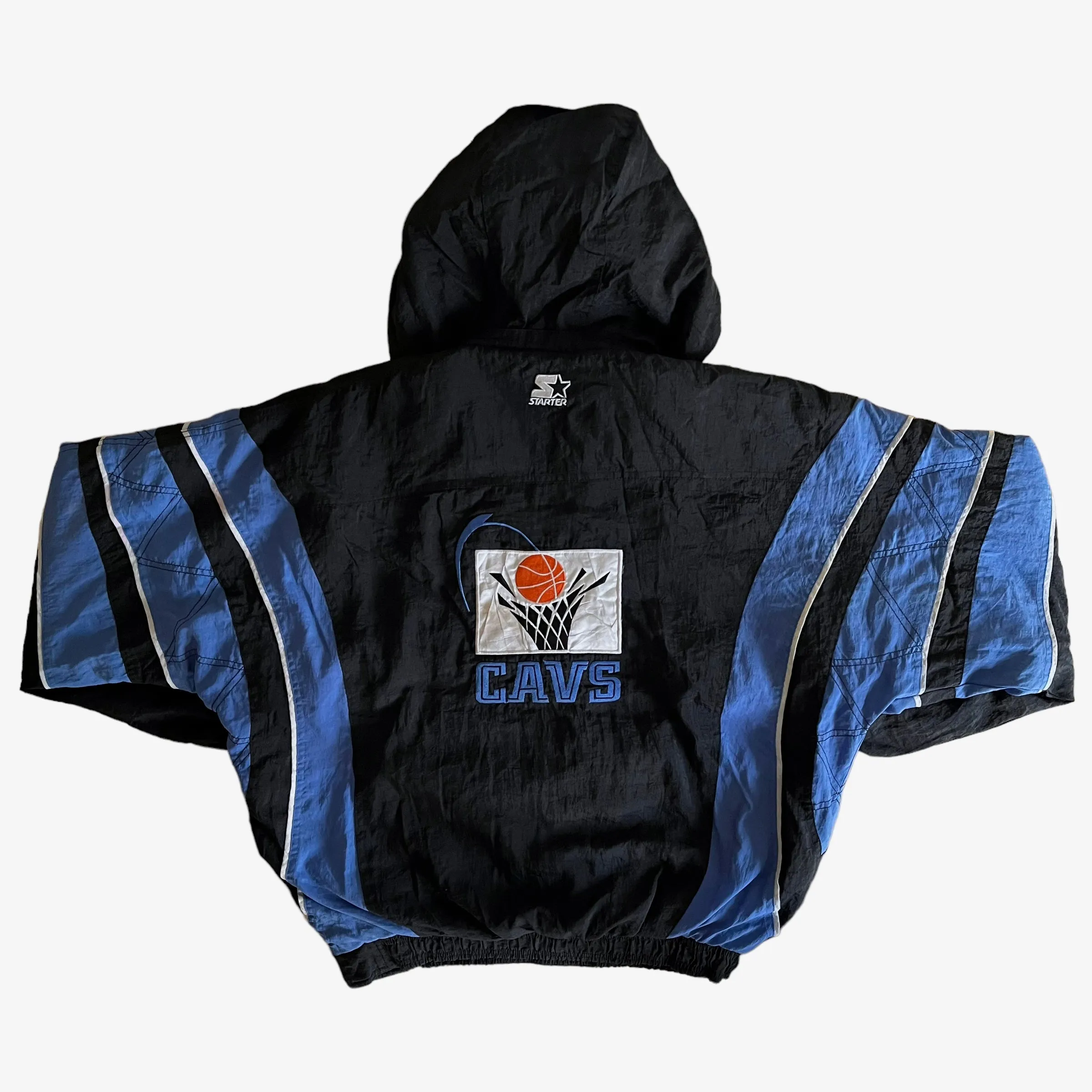 Starter NBA Authentics Cleveland Cavaliers Jacket With Back Spell Out