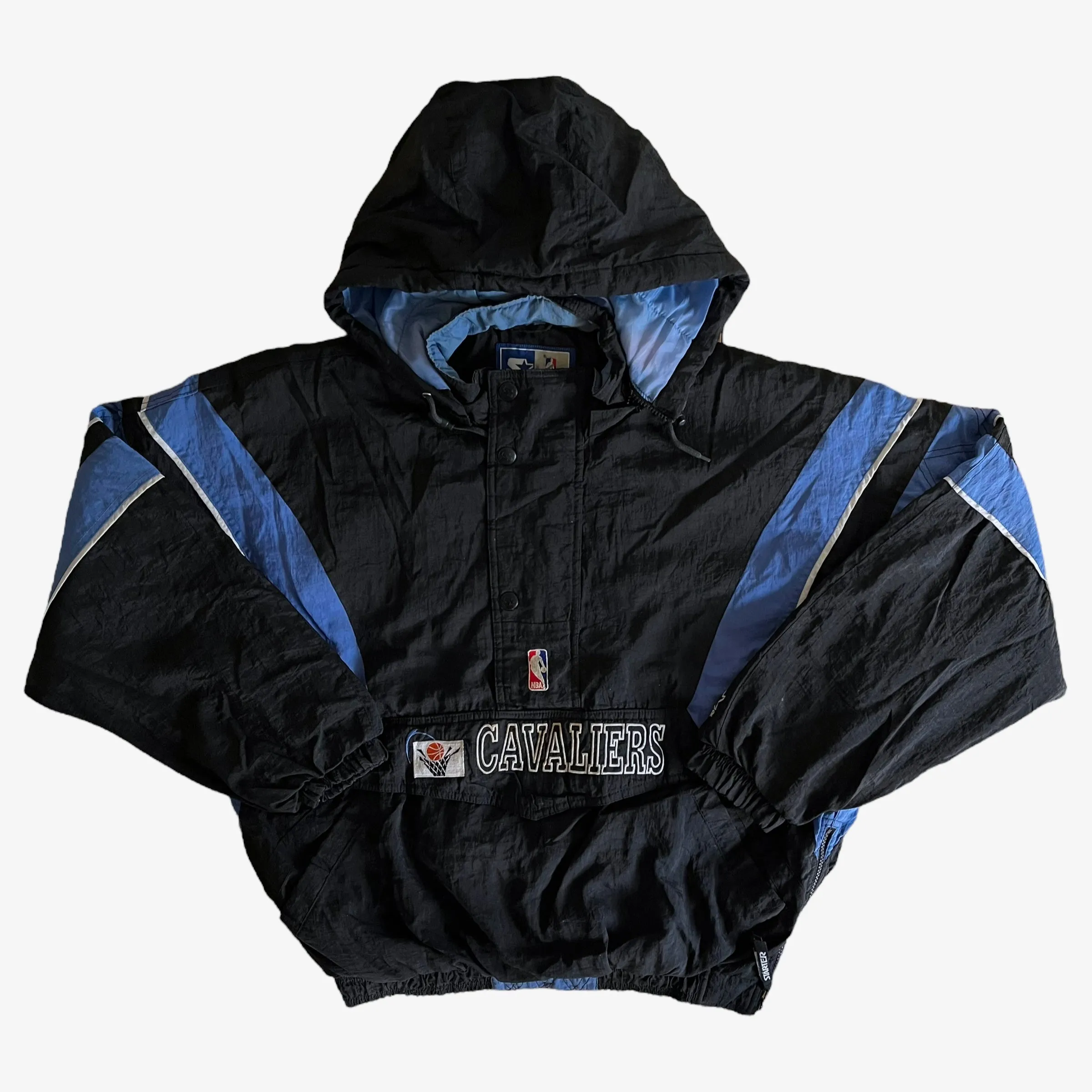 Starter NBA Authentics Cleveland Cavaliers Jacket With Back Spell Out