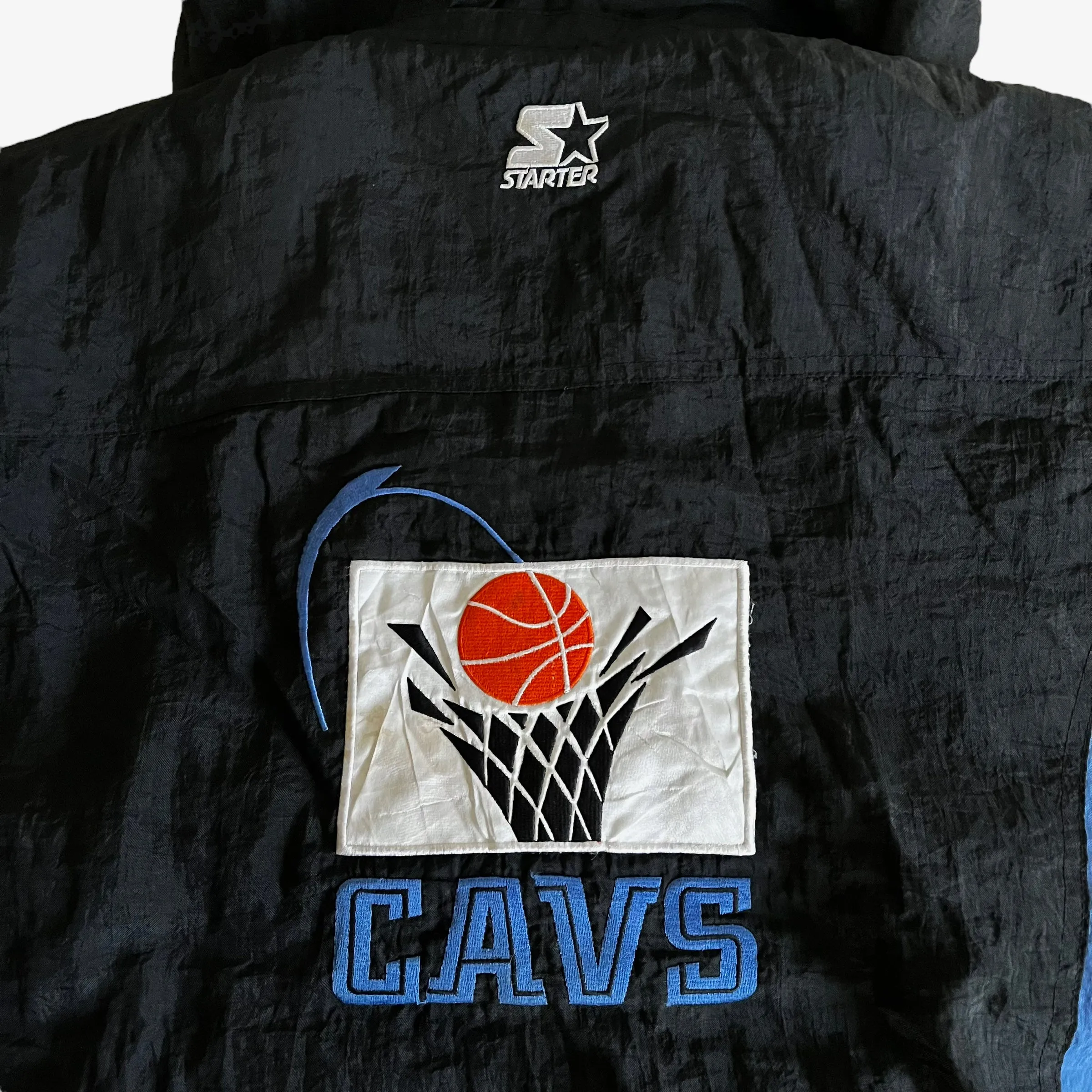 Starter NBA Authentics Cleveland Cavaliers Jacket With Back Spell Out