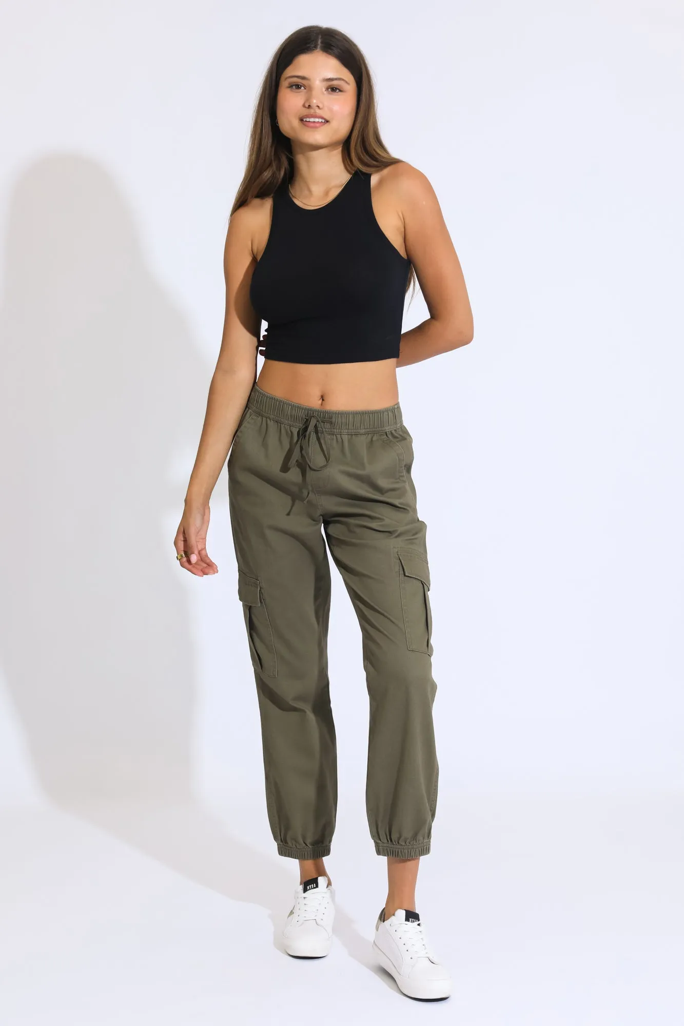 The Twill Cargo Jogger - Sea Kelp