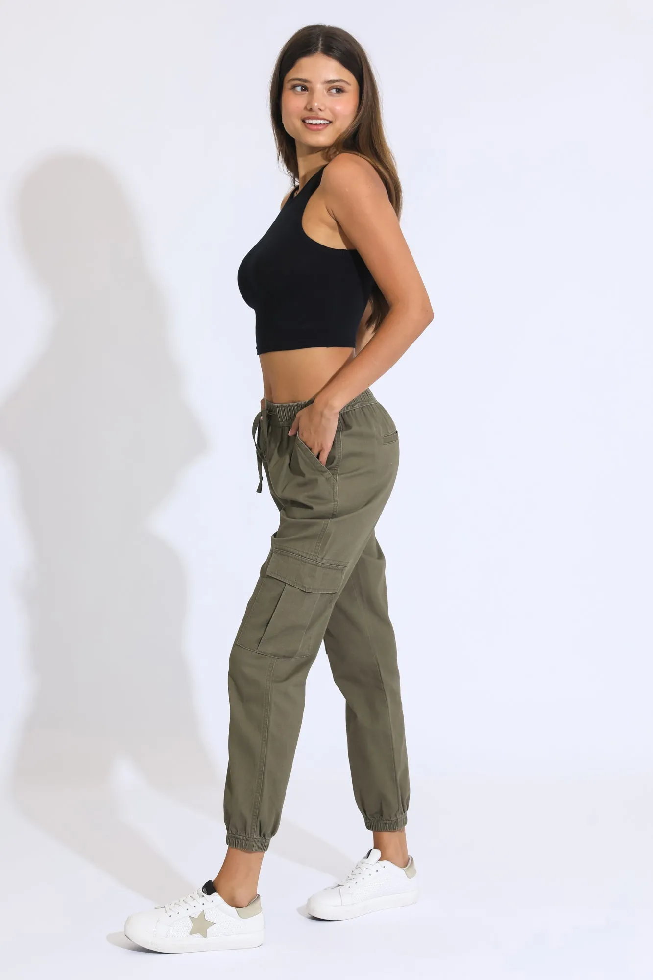 The Twill Cargo Jogger - Sea Kelp